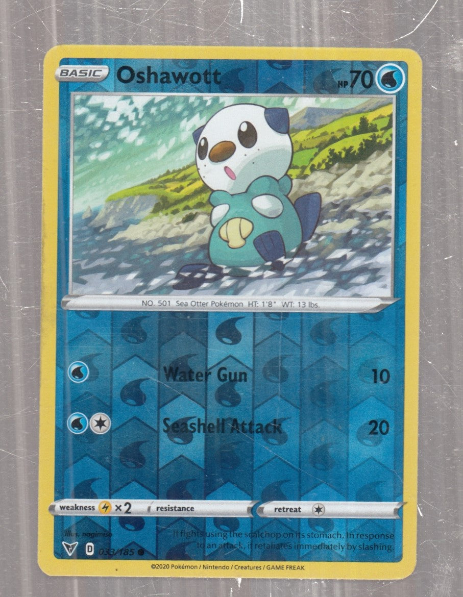 POKEMON CARD CARTA - OSHAWOTT 33/185 COMUNE REVERSE HOLO - ENG - CRD149