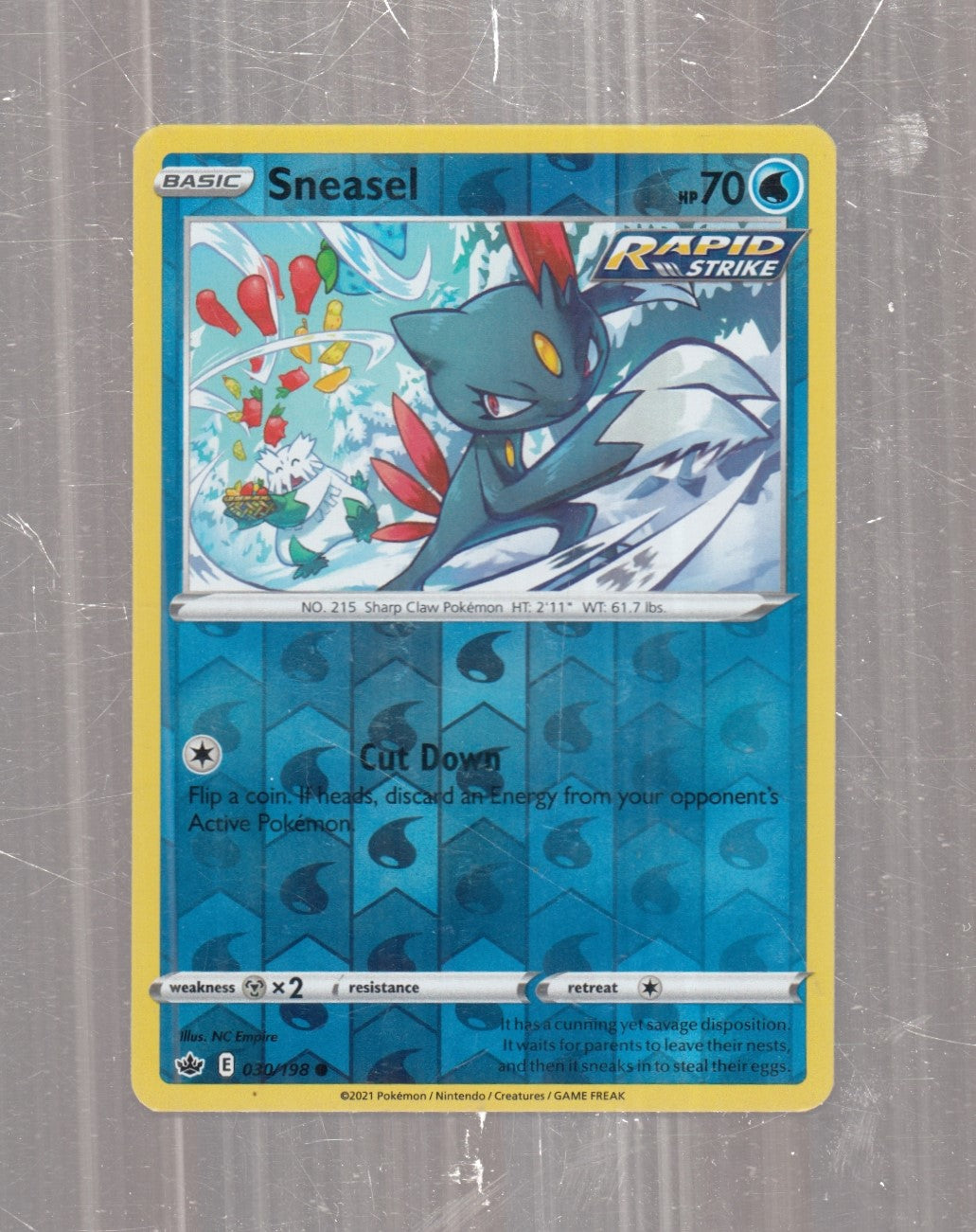 POKEMON CARD CARTA - SNEASEL 30/198 COMUNE REVERSE HOLO - ENG - CRD150