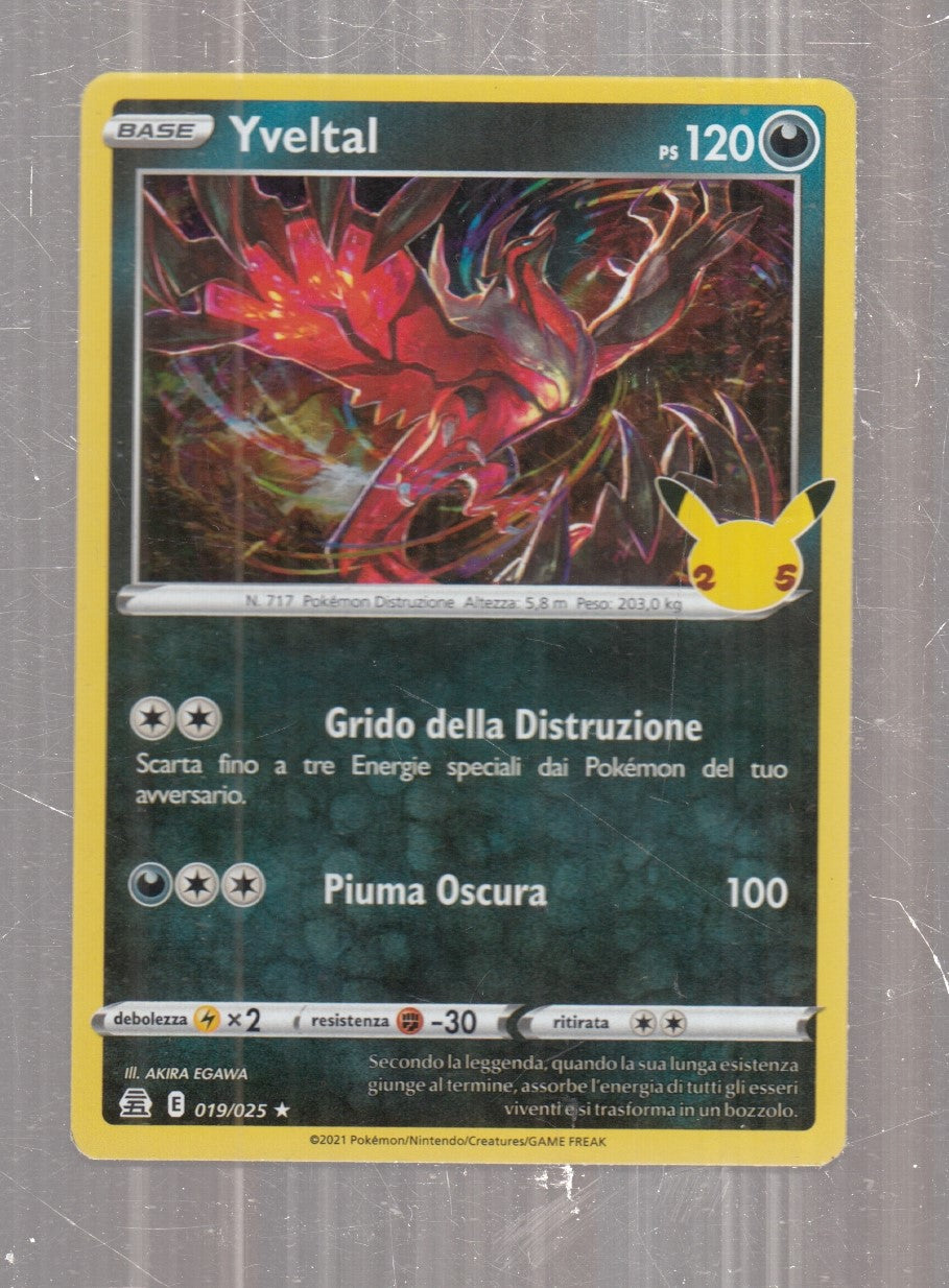 POKEMON CARD CARTA - YVELTAL 19/25 RARA HOLO - ITA - CRD153