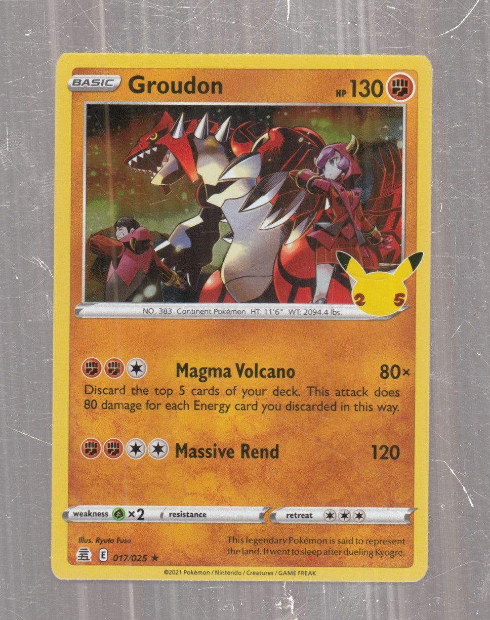 POKEMON CARD CARTA - GROUDON 17/25 RARA HOLO - ITA - CRD160