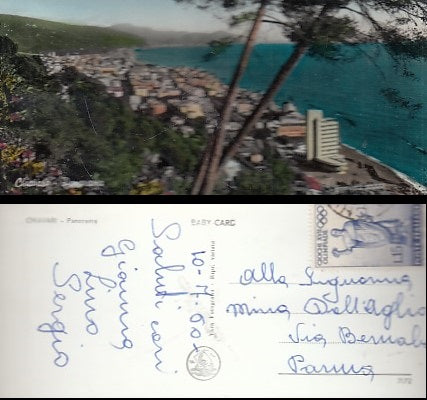 CC- CARTOLINA CHIAVARI PANORAMA 1960 GENOVA - CRT1832