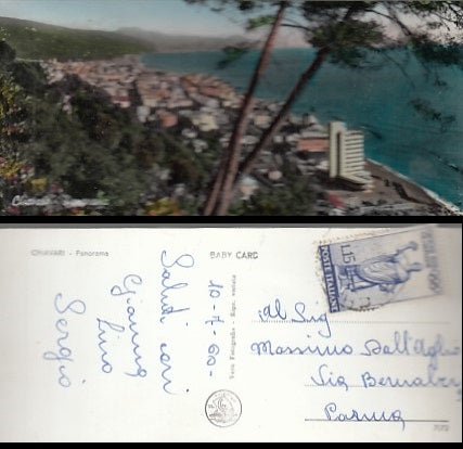 CC- CARTOLINA CHIAVARI PANORAMA 1960 GENOVA - CRT1834