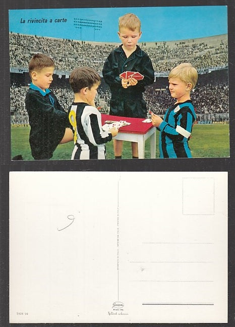 CC- CARTOLINA CALCIO BAMBINI INTER MILAN LA RIVINCITA A CARTE - CRT1888