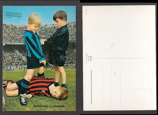 CC- CARTOLINA CALCIO BAMBINI INTER MILAN AMMONIZIONE AL MARAMALDO - CRT1892