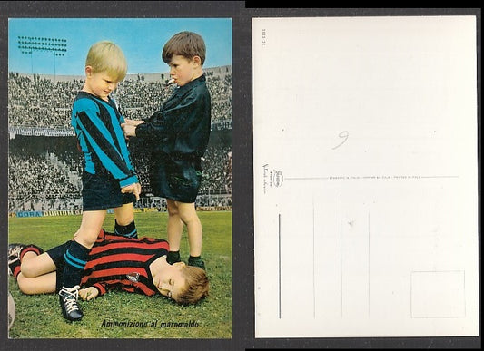 CC- CARTOLINA CALCIO BAMBINI INTER MILAN AMMONIZIONE AL MARAMALDO - CRT1892