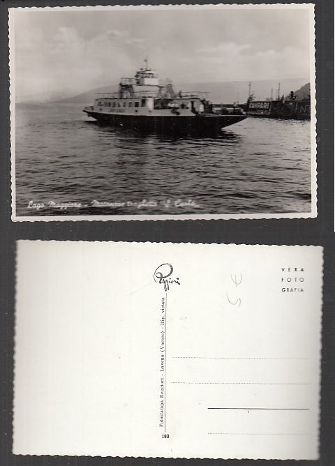 CC- CARTOLINA LAGO MAGGIORE MOTONAVE TRAGHETTO S. CARLO - CRT1911