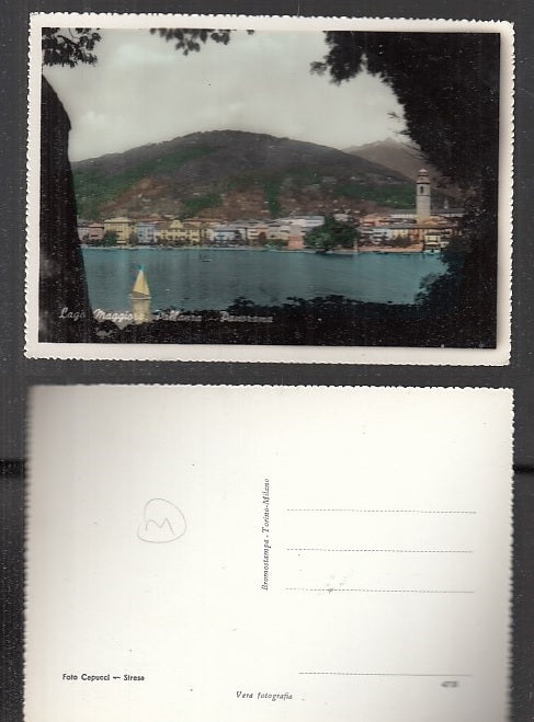 CC- CARTOLINA PAESAGGISTICA LAGO MAGGIORE PALLANZA PANORAMA A COLORI - CRT1922