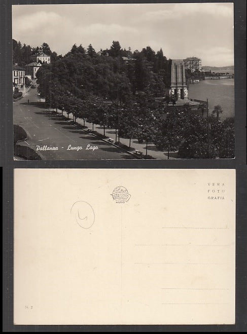 CC- CARTOLINA PAESAGGISTICA PALLANZA LUNGO LAGO VERBANO OSSOLA - CRT1923