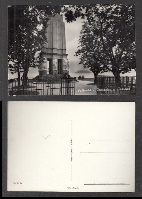 CC- CARTOLINA PAESAGGISTICA PALLANZA MAUSOLEO A CADORNA VERBANO OSSOLA - CRT1924