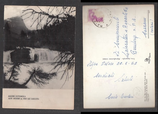 CC- CARTOLINA PAESAGGISTICA BACENO ALPE BEVERO LE CASCATE VERBANIA - CRT1929
