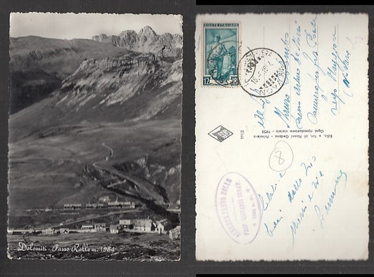CC- CARTOLINA PAESAGGISTICA DOLOMITI PASSO ROLLE - CRT1944
