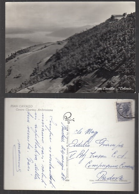 CC- CARTOLINA PAESAGGISTICA PIAN CAVALLO PIANCAVALLO COLONIA PORDENONE - CRT1958