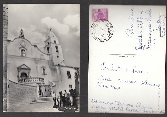 CC- CARTOLINA PAESAGGISTICA RIPACANDIDA CATTEDRALE POTENZA - CRT1960