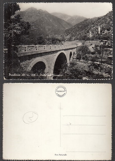 CC- CARTOLINA PAESAGGISTICA PRADLEVES PONTE SUL GRANA CUNEO - CRT1967