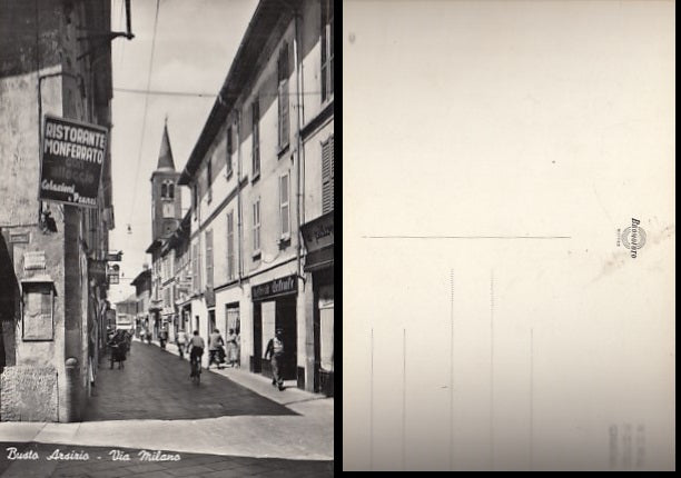 CARTOLINA - BUSTO ARSIZIO VIA MILANO RISTORANTE MONFERRATO VARESE - CRT1990