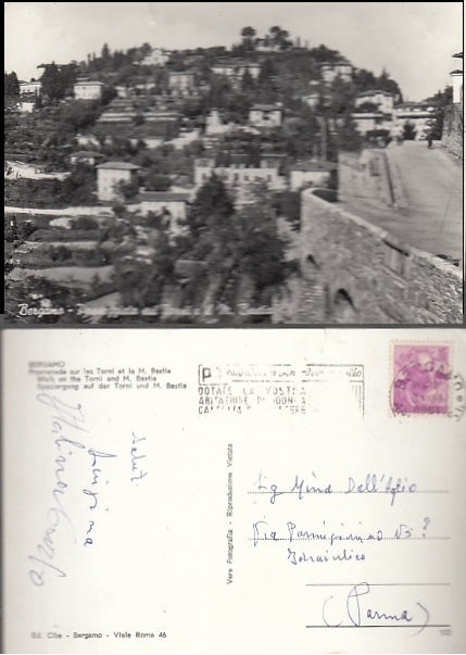 CARTOLINA - BERGAMO PASSEGGIATA SUI TORNI E MONTE BASTIA - CRT1995