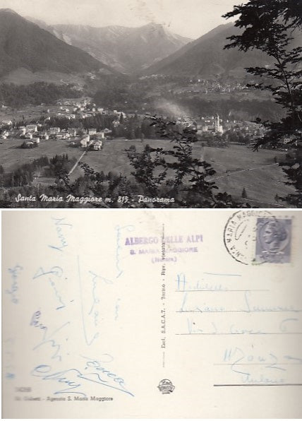 CARTOLINA - SANTA MARIA MAGGIORE ALBERGO ALPI VERBANO CUSIO OSSOLA - CRT2000