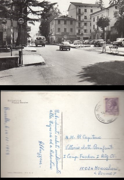 CARTOLINA - BUSALLA PIAZZA BORZINO GENOVA 1969 - CRT2002