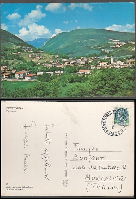 CARTOLINA - PIEVETORINA PANORAMA MACERATA MARCHE - CRT2004