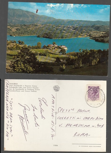 CARTOLINA - AMATRICE LAGO SCANDARELLO FRAZIONE CONCA RIETI 1970 - CRT2026