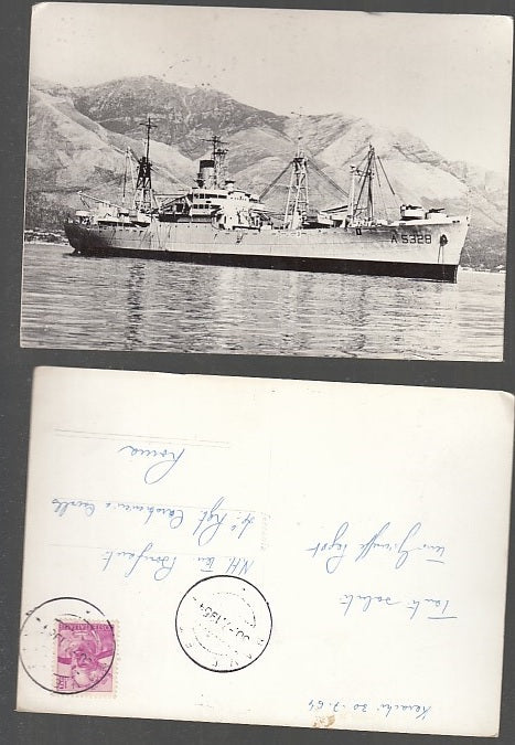 CARTOLINA - NAVE DA SBARCO ETNA A 5328 KARACHI 30 7 1954 - CRT2027