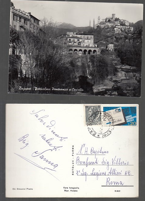 CARTOLINA - BAGNONE PARTICOLARE PANORAMICO CASTELLO MASSA CARRARA - CRT2028