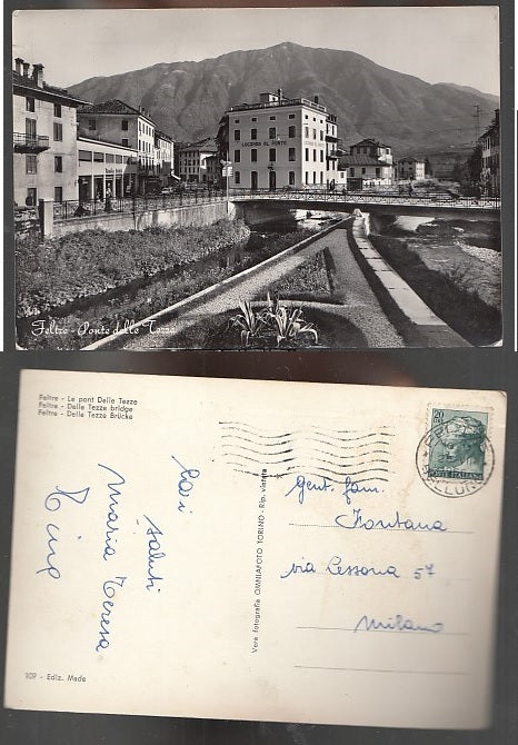 CARTOLINA - FELTRE PONTE DELLE TEZZE BELLUNO - CRT2044