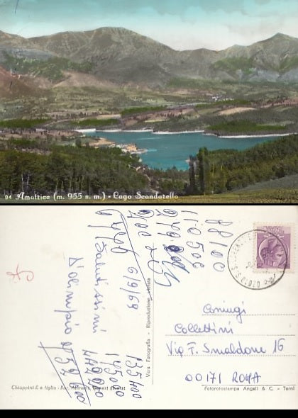 CARTOLINA - AMATRICE LAGO SCANDARELLO 1969 RIETI - CRT2067