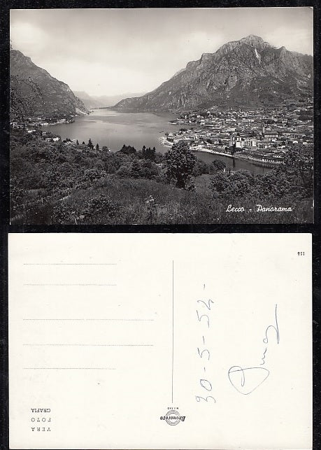 CARTOLINA - LECCO PANORMA LAGO 1954 - CRT2075