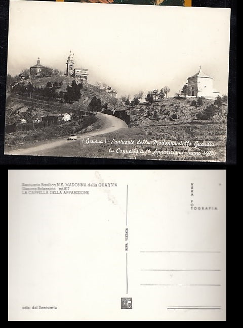 CARTOLINA - SANTUARIO BASILICA MADONNA DELLA GUARDIA GENOVA BOLZANETO - CRT2076