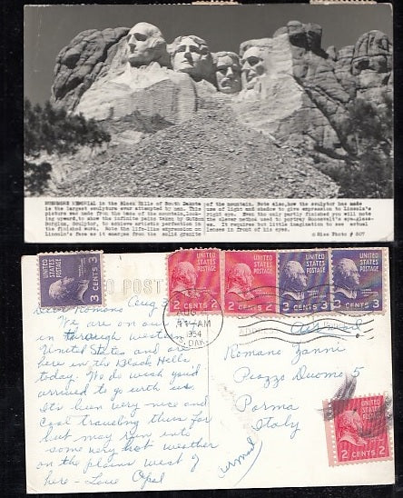 CARTOLINA - MONUMENTO NAZIONALE MONTE RUSHMORE MOUNT RUSHMORE MEMORIAL - CRT2095