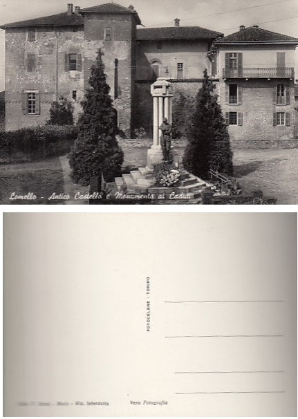 CARTOLINA - LOMELLO ANTICO CASTELLO E MONUMENTO AI CADUTI - CRT2125