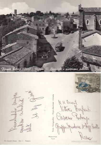 CARTOLINA - FARANO SABINO RIETI PIAZZA V. EMANUELE - CRT2127