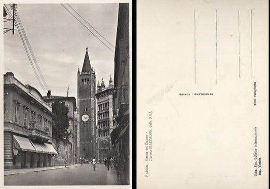 CARTOLINA - PARMA STRADA DEL DUOMO LIBRERIA FIACCADORI - CRT2138