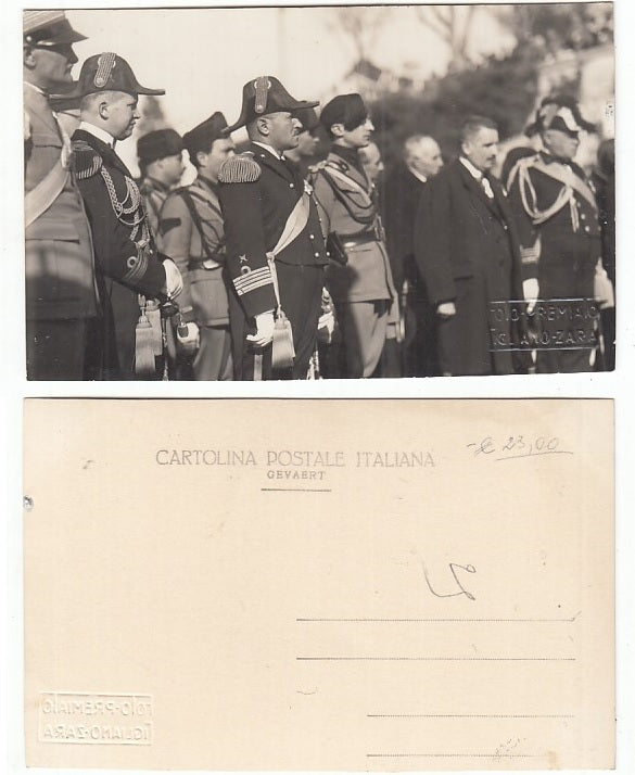 CC- FOTO CARTOLINA FANTERIA FRANCESE CARABINIERI CERIMONIA ANNI VENTI - CRT2202
