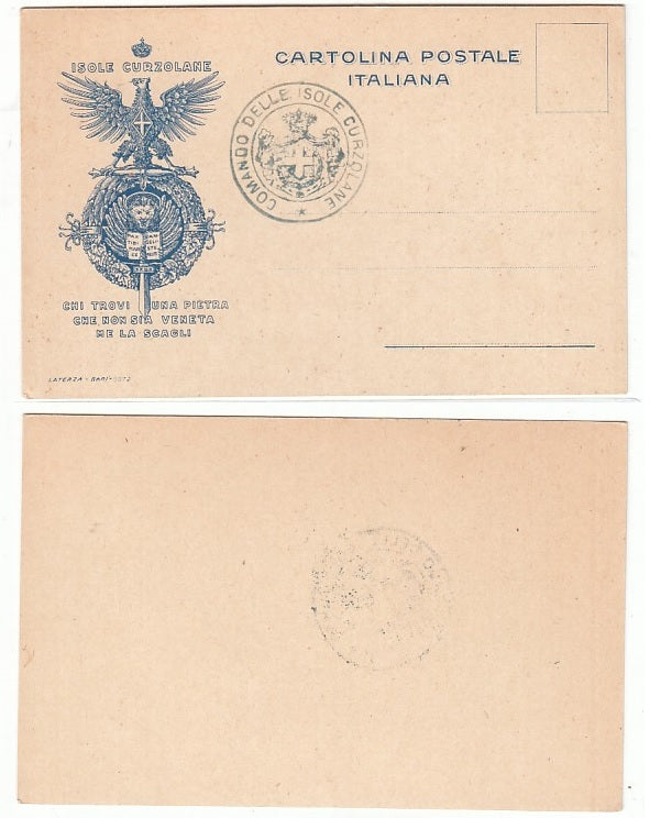 CARTOLINA MILITARE - ISOLE CURZOLANE CHI TROVI UNA PIETRA CHE NON SIA - CRT2213