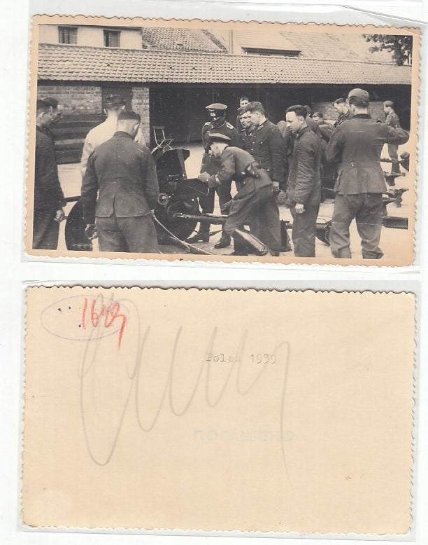 CC- FOTO ARCHIVIO STORICO RUSSO WW2 ESERCITO TEDESCO SOLDATI  CANNONE - CRT2266