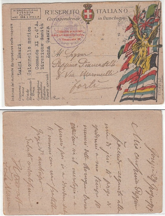 CC- ESERCITO ITALIANO CORRISPONDENZA FRANCHIGIA COMANDO D'ARMATA SANITA' CRT2273