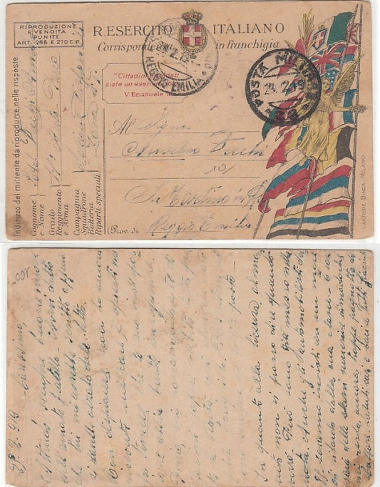 CC- CORRISPONDENZA IN FRANCHIGIA POSTA MILITARE 38 11° AUTOPARCO 1919 - CRT2278