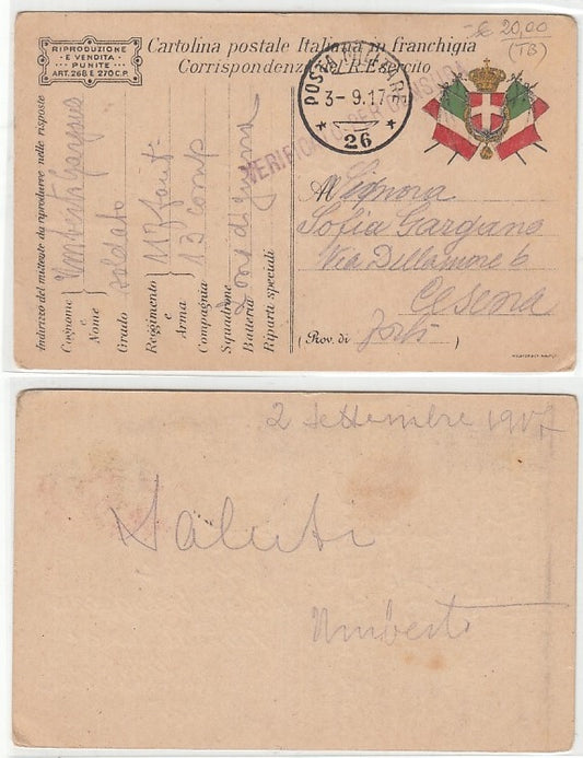 CC- CORRISPONDENZA IN FRANCHIGIA POSTA MILITARE 26 DIV. LIBICA LIBIA - CRT2352