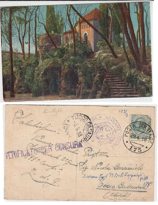 CC- CARTOLINA POSTA MILITARE 173 BATTAGLIONE ZAPPATORI 1918 - CRT2392