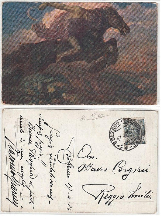 CC- CARTOLINA ARS MINIMA GUIDO ZUCCARO VIAGGIATA BOLZANO 1926 - CRT2421