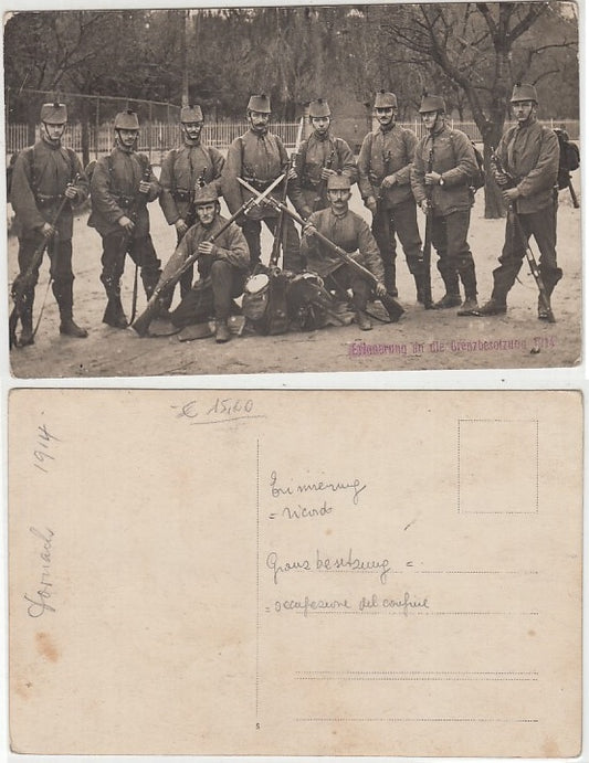 CC- CARTOLINA ERINNERUNG GRENZBESETZUNG 1914 OCCUPAZIONE FRONTIERA - CRT2432