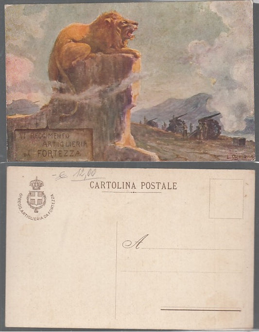 CC- CARTOLINA WW1 VI 6° REGGIMENTO ARTIGLIERIA DA FORTEZZA - CRT2490
