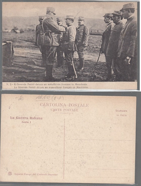 CC- CARTOLINA LA GUERRA ITALIANA SERIE I N.3 GENERALE PETITTI WW1 - CRT2511
