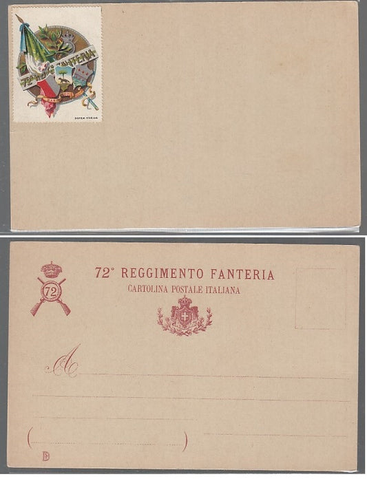 CC- CARTOLINA POSTALE 72° REGGIMENTO FANTERIA S.P.Q.R. SPQR WW1 CRT2522