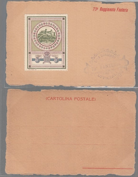 CC- CARTOLINA POSTALE 73° REGGIMENTO FANTERIA CONVEGNO UFFICIALI - CRT2536