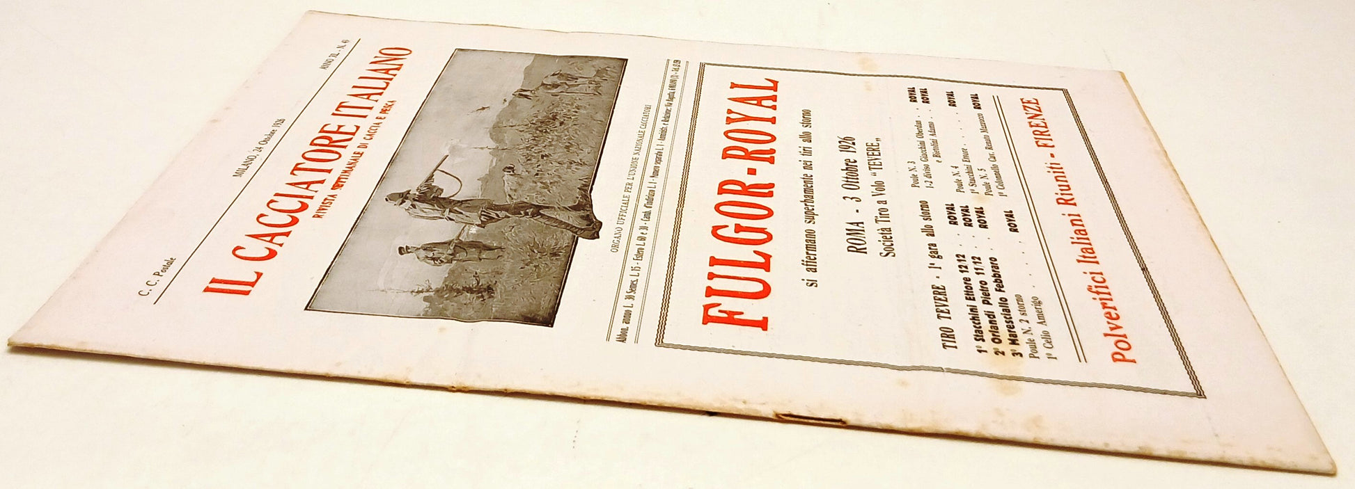 Rivista Il Cacciatore italiano Anno XL n.43 24 Ottobre 1926 - RVSa1052