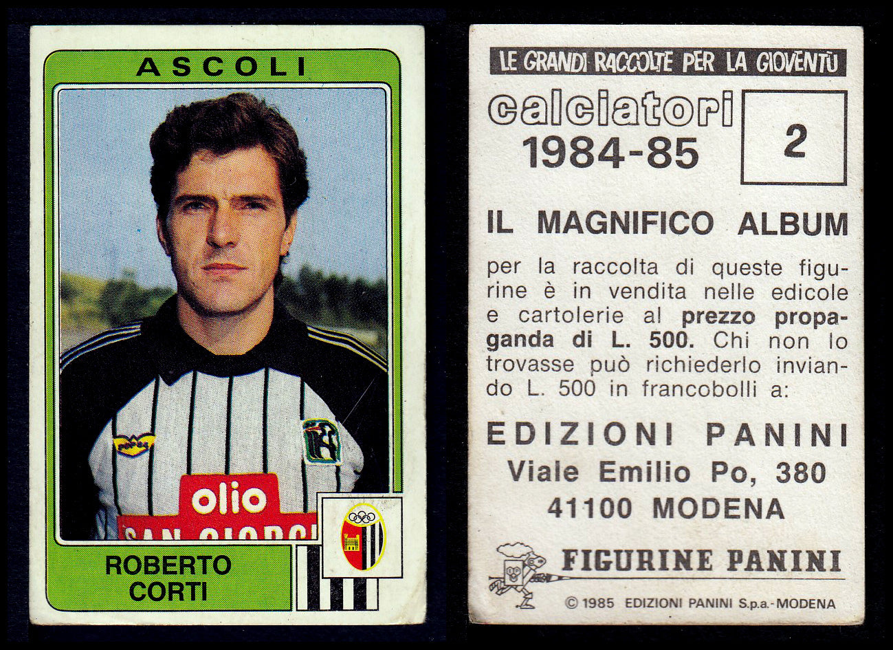 Figurine Panini - Calciatori 1984/85 - Mancolista ASCOLI