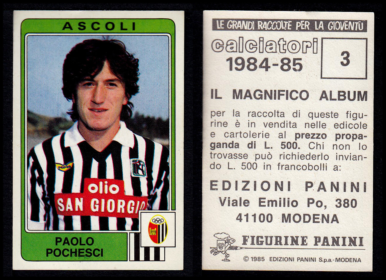 Figurine Panini - Calciatori 1984/85 - Mancolista ASCOLI